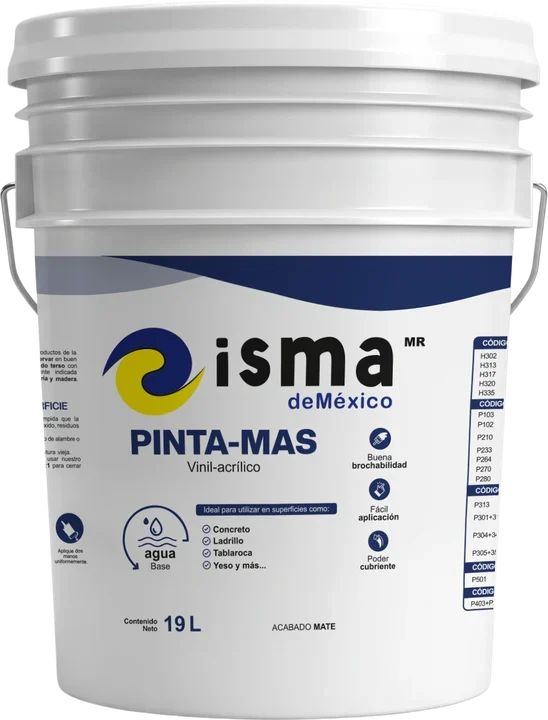 PINTA MAS 4 y 19 L de ISMA de México